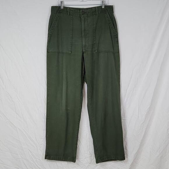 Vintage Military Cotton Trousers Tag Size 36 - Picture 1 of 12